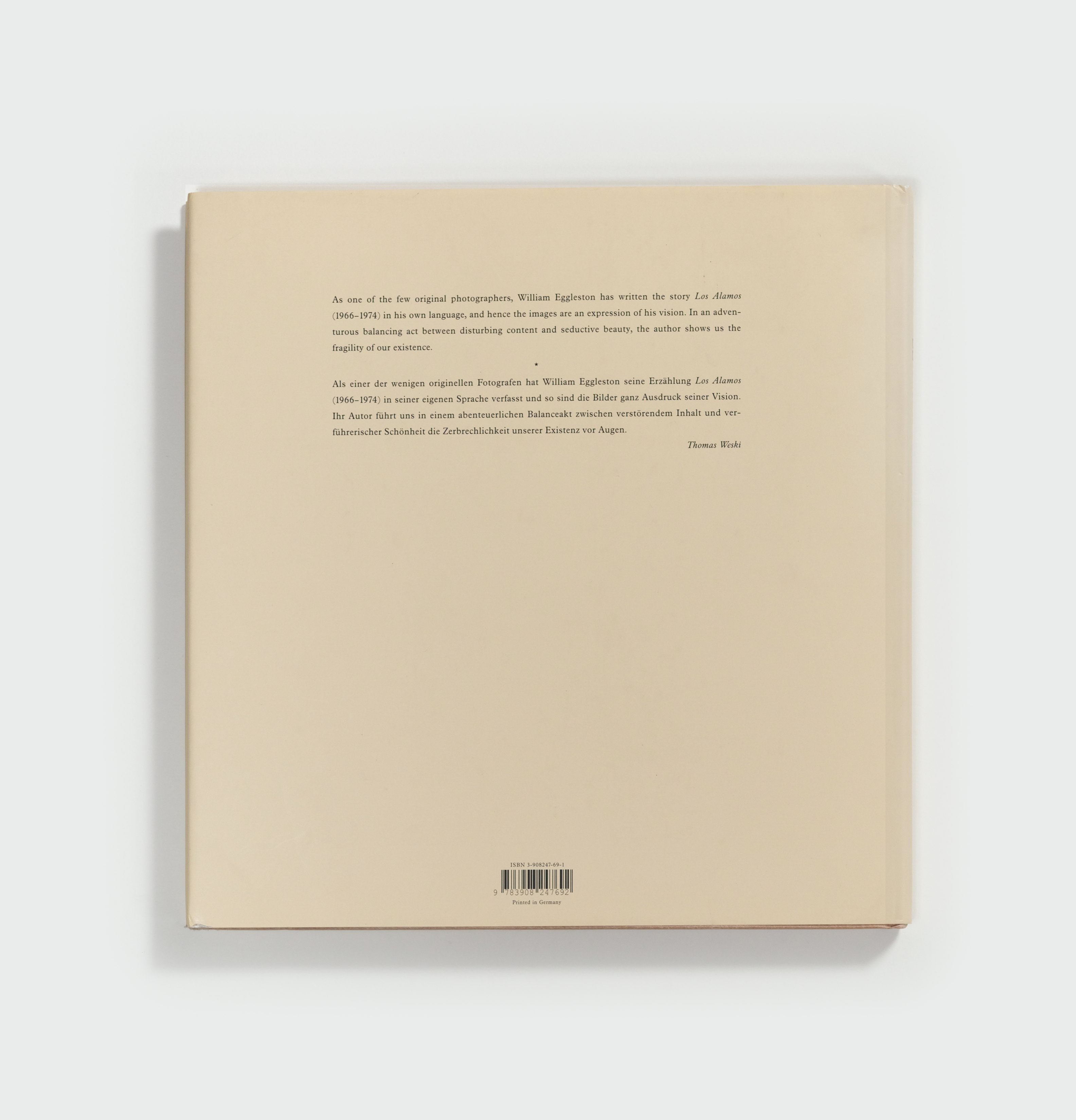 Los Alamos by William Eggleston — back cover