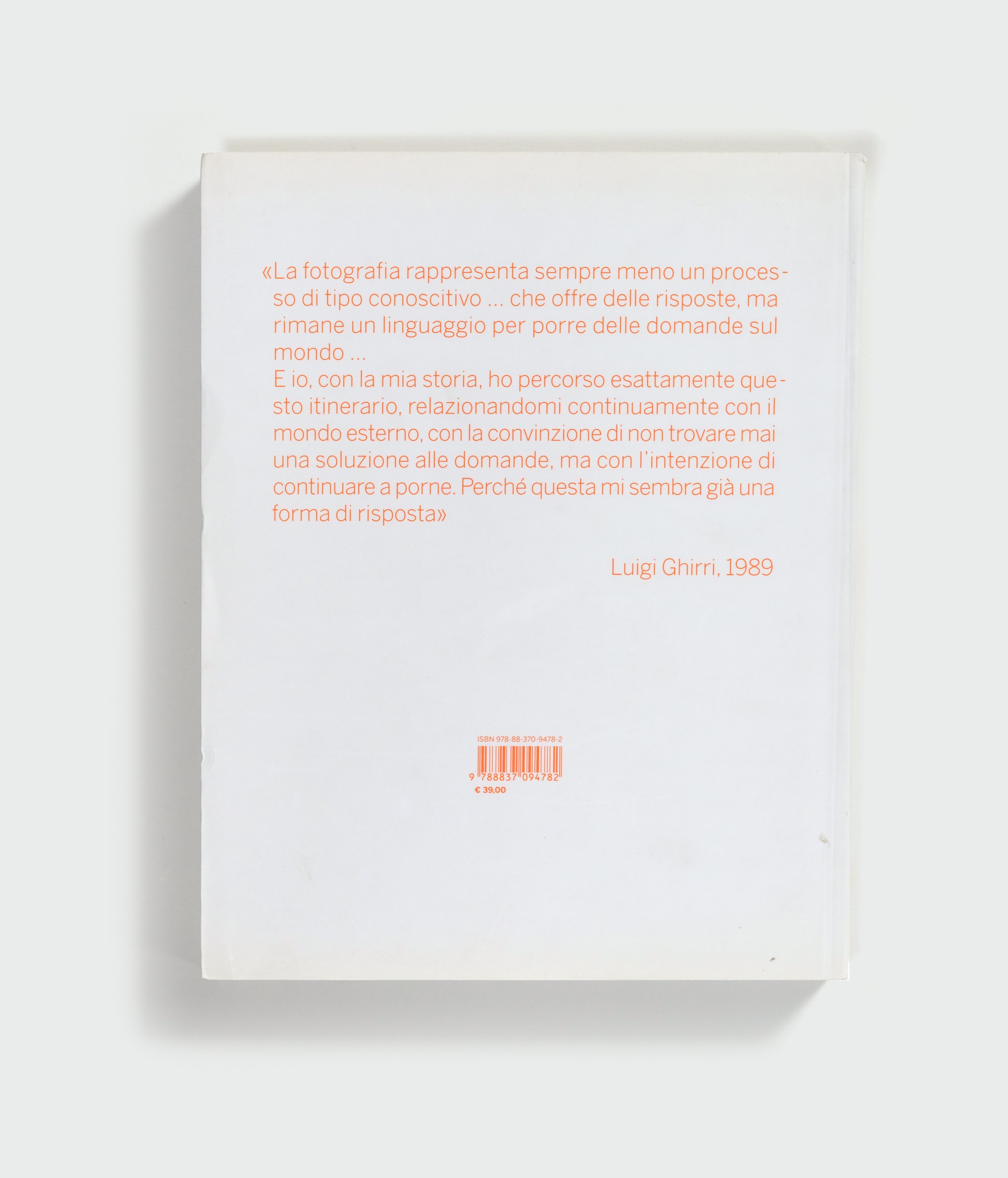 Pensare Per Immagini by Luigi Ghirri — back cover