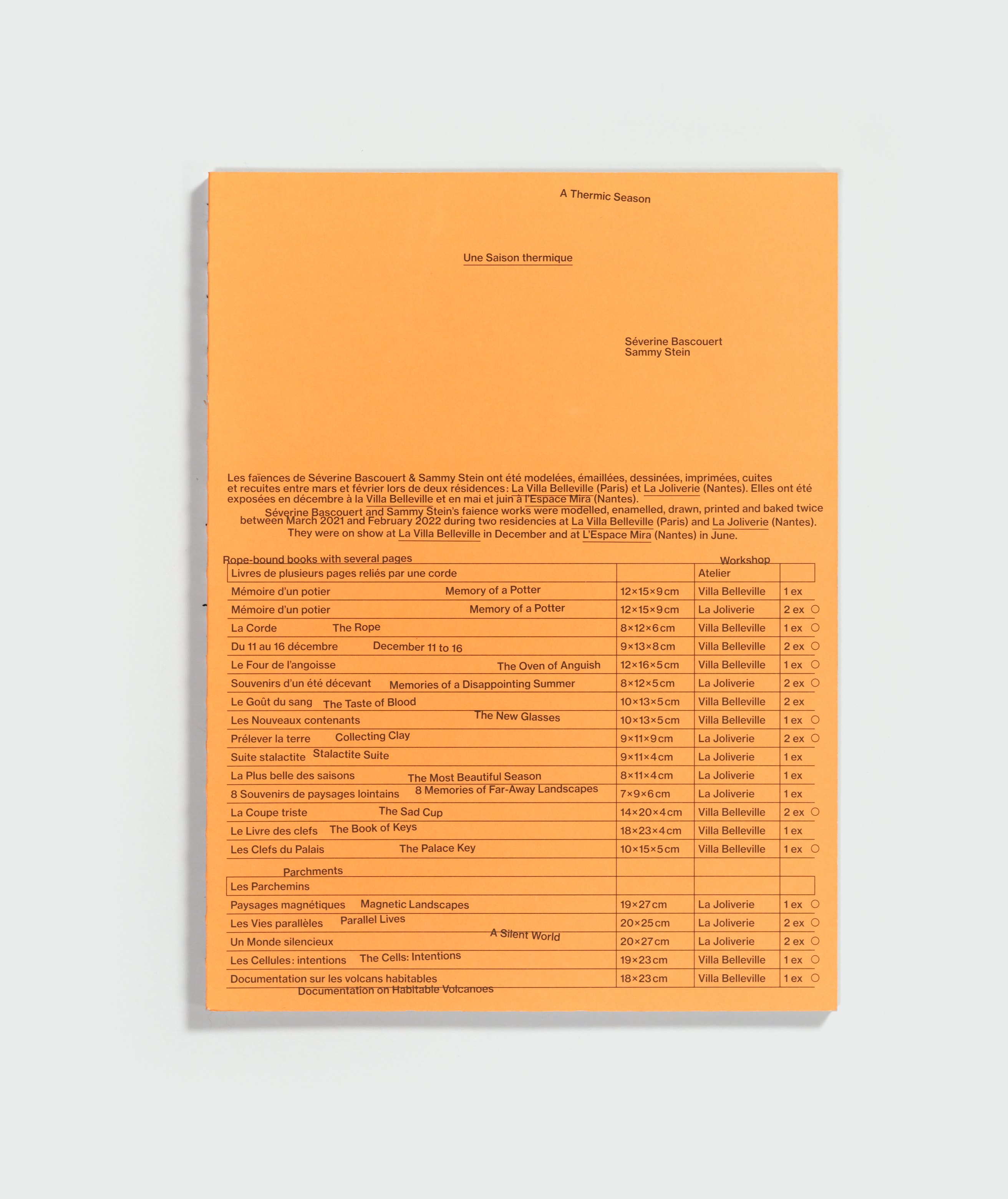 Une Saison Thermique by Séverine Bascouert, Sammy Stein — cover